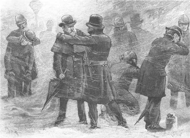 Blizzard of 1888 - Police Rub Ears