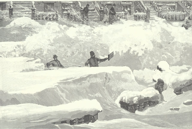 Blizzard of 1888 - Shoveling Uptown