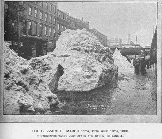Blizzard of 1888 - Snow Bank
