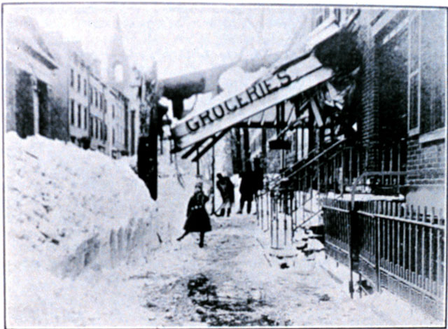 Blizzard of 1888 - Girl on 11th Street