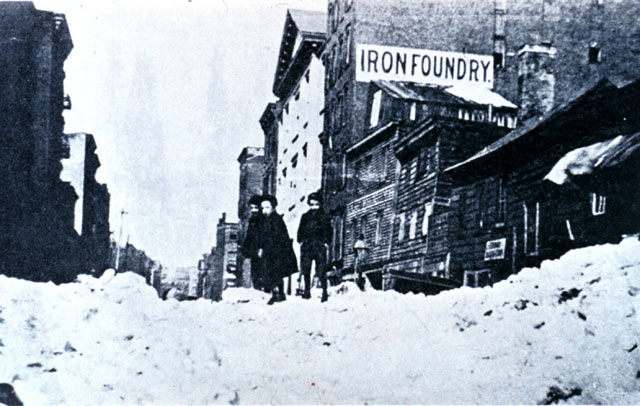 Blizzard of 1888 - Baxter Street