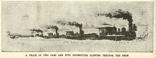 Blizzard of 1888 - Train in Snow