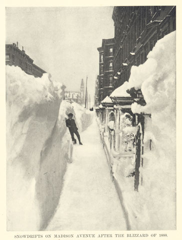 Blizzard of 1888 - Madison Ave. Snowdrifts