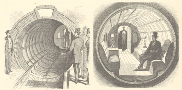 Pneumatic subway Tunnel Circa 1870