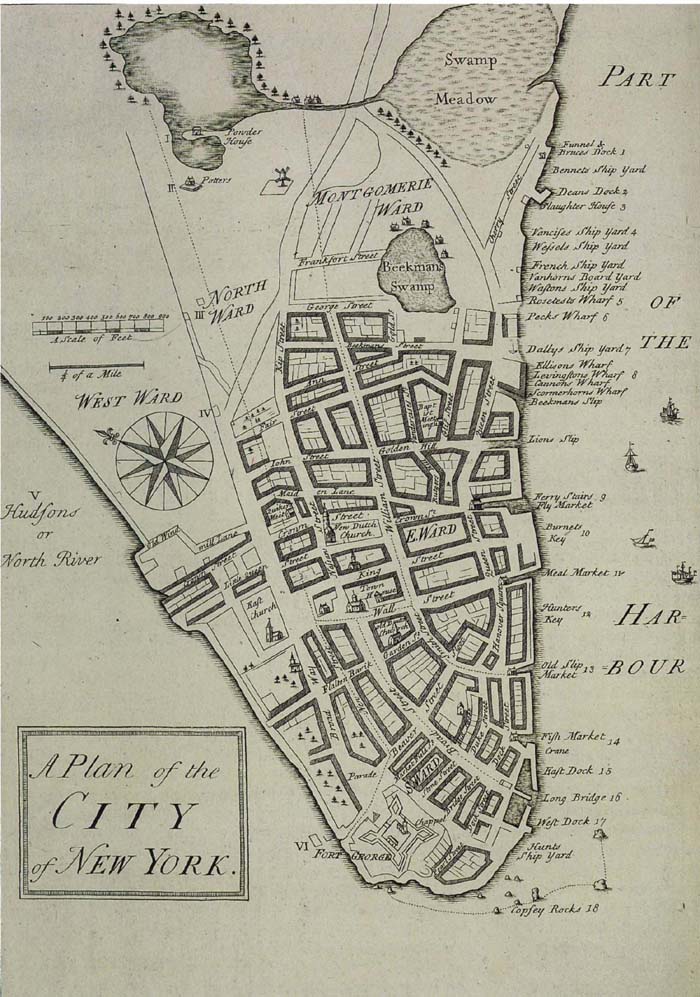 1730 Map of New York